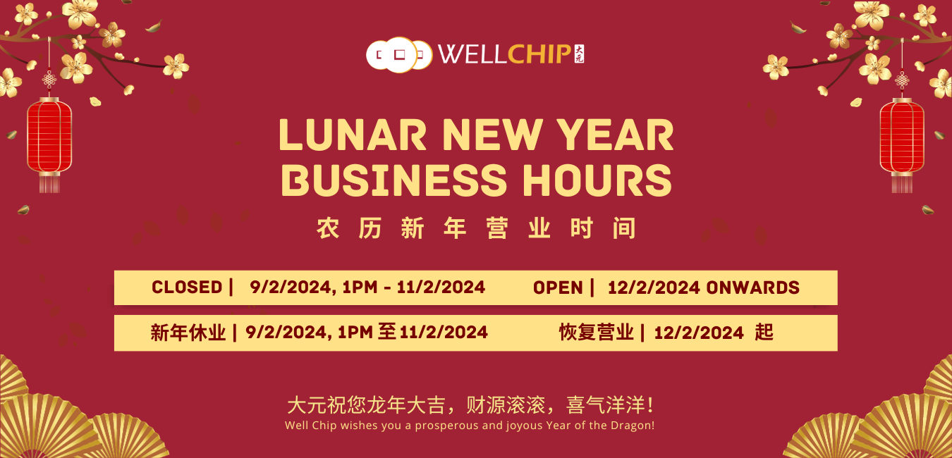 Closure Notice of Lunar Chinese New Year Kedai Pajak Well Chip