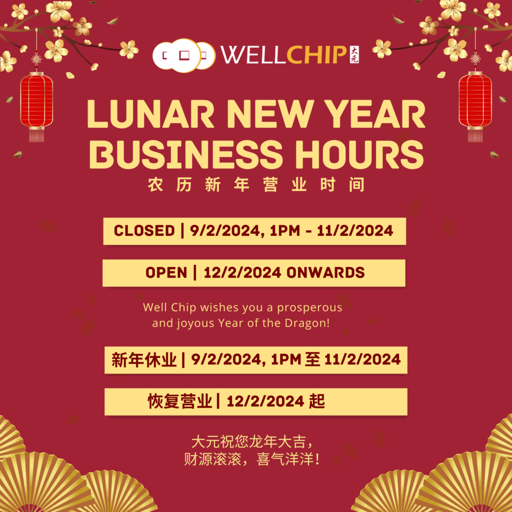 Closure Notice of Lunar Chinese New Year Kedai Pajak Well Chip